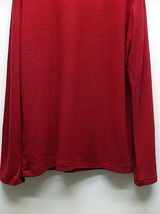 SALE30%OFF/Yohji Yamamoto・ヨウジヤマモト/SUPER120 WOOL AIR PLAIN STITCH LAYERED R NECK T/レッド・3_画像7