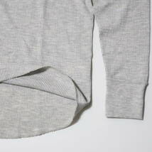 [ヘインズ] 長袖Tシャツ 防寒 ワッフル編み サーマル ヘンリーネック HM4-Q502 メンズ ヘザーグレー M_画像5