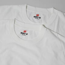 [ヘインズ] ビーフィー ロングスリーブTシャツ BEEFY-T 綿100% 肉厚生地 H5186 メンズ ホワイト XL 2枚組_画像6