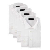 [コナカ] 長袖ワイシャツ(ワイドカラー2/ボタンダウン2) 4枚セット 形態安定加工 S(首回り37cm裄丈80cm)_画像1