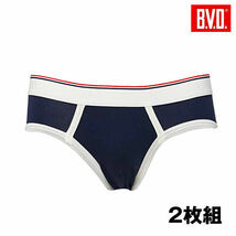 [B.V.D.] ビキニブリーフ BODY GEAR American pop 40s綿ベア天 BXA000RR DNV LL 2枚組_画像1