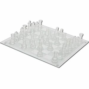 クリスタルチェス　ガラス製 インテリア チェス盤 24.8cm×24.8cm