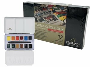 新品 未使用品 TALENS ターレンス REMBRANDT レンブラント 固形水彩12色セット MONO PIGMENTED 絵具 アート用品 画材 絵の具 高品質 本体