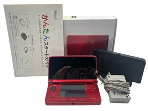 1 スタ ～ Nintendo ニンテンドー 3ds ゲーム機 メタリックレッド 任天堂 家庭用 部品取り 修理 充電器付き 赤 本体 ジャンク品