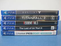 056) 中古 PS4海外版ソフト5本セット TITAN FALL2/THE Last of Us/DESTINY/RESIDENT EVIL3/PES2021 _画像1