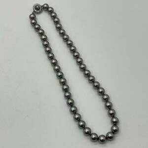 ★☆黒蝶真珠 黒蝶パール ネックレス 留め具 SILVER シルバー刻印 約10.1mm 総重量約65.4ｇ 約44cm 詳細不明 #14134☆★