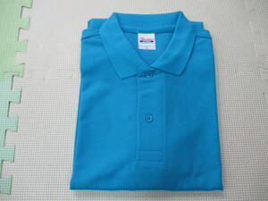MSL-110A new goods [ Saitama prefecture . warehouse . star castle high school ] old type polo-shirt L/ short sleeves / blue /Printstar/pique/ man . high school student / woman high school student / uniform / man and woman use 