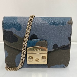 FURLA　フルラ　メトロポリス　チェーンベルトショルダーバッグ　迷彩柄　カモフラージュ　