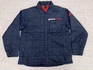 トミーヒルフィガー TOMMY HILFIGER レトロ トラッド ストリート 古着 中綿 キルティング シャツ ジャケット メンズ ナイロン100% XL 紺