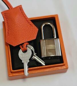 シール付★新品・未使用★エルメス HERMES クロシェット カデナ KEY パドロック 鍵 シルバーキー 160 南京錠 バーキン ケリー ボリード 