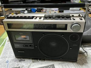 SONY ソニー CF-1990 FM/SW/MW 3バンド　ラジカセ　ラジオ　昭和レトロ 元カバー付き ラジオFM/AM 確認済み