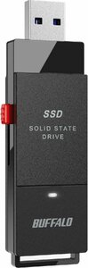 バッファロー SSD 外付け 1.0TB 超小型 コンパクト ポータブル PS5/PS4対応 USB3.2Gen1 ブラック SSD-PUT1.0U3-B/N　保証有