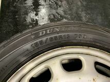 155/65R13スタッドレスタイヤ鉄ホイール4本　DUNLOP WINTER MAXX WM01　マルチ穴100/114.3_画像3