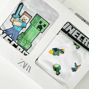 新品 164 ZARA BOYS ザラ ボーイズ キッズ マインクラフト ボクサーパンツ アンダーウェア インナーウェア 下着 13-14歳 160 2枚セット