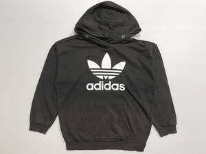 アディダス オリジナルス ブラック パーカー adidas originals　　 トレフォイル ビッグロゴ フーディスウェット トレーナー 石瀬5788