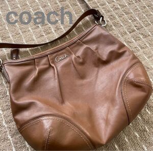 COACH 2way バッグ　ハンドバッグ　ショルダーバッグ　ブラウン　レアデザイン　コーチ