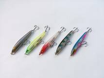 シンキングペンシル　細身　9g　7cm　5色　セット　シンペン　ペンシル　ベイト　シーバス　青物　根魚　フラットフィッシュ　TypeA_画像1