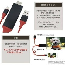 HDMI ケーブル iPhone 変換 ライトニングケーブル 接続簡単☆_画像2