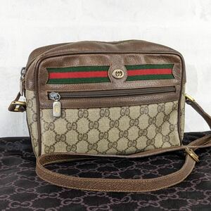 1円〜GUCCI グッチ ショルダーバッグ シェリーライン インターロッキング PVC レザー GG柄 GGスプリーム 