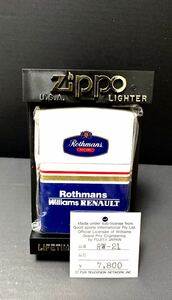 未使用品 ZIPPO/ジッポー Rothmans/ロスマンズ Williams RENAULT マット加工 　ＲＷ-21　Ｆ１　ルノー　ライター　ケース付