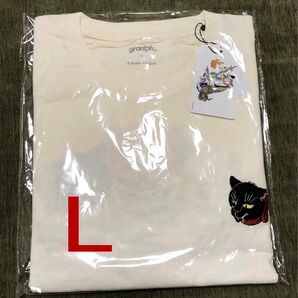 Lサイズ　 石黒亜矢子 ロング Tシャツ 鮎包囲絵図 グラニフ カットソー