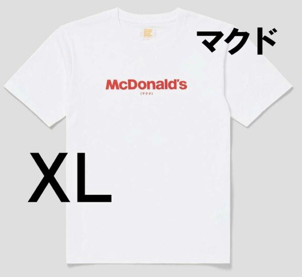 XLサイズ【新品】マクドナルド　第1弾コラボ　「マクド」Tシャツ　グラニフ