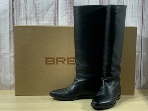 BRENTA　ブレンタ　フラットストレートロングブーツ　ブラック　37サイズ(23.5～24㎝相当)　箱・保存袋アリ　レディース　12118D