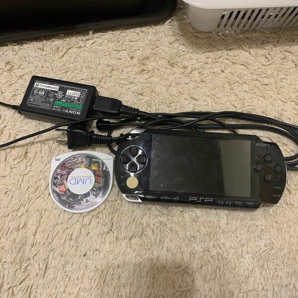 【動作確認済】SONY PSP-1000 本体 充電器付き、カセット付き