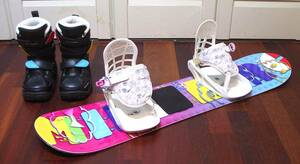 IGNIOignio&K 2 - two Junior for / Kids for snowboard 3 point set board IGNIO 90.,K2 vi ntengS,ZUMA SNOWBOARD boots 19.