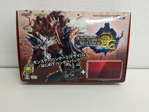 S82 モンスターハンター3G はじめてハンターパック フレアレッド トライG 3DS 本体_画像1