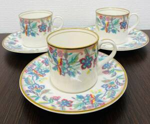 #3648 ★☆ Nitto FINE CHINA カップ&ソーサー ３客　☆★