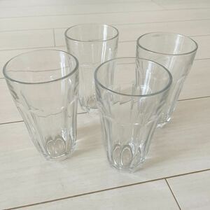 BIRRA MORETTI グラス4客セット タンブラー ガラス グラス コップ 新生活スタート 一人暮らし お得 おしゃれ 人気 厚手 クリームソーダ