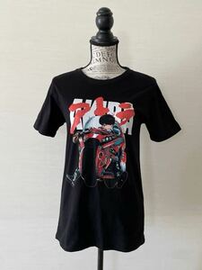 美品 Tシャツ 半袖プリントTシャツ 人気 ブラック アキラ AKIRA バイク 漫画 コレクターズアイテム コレクション キャラクター グッズ