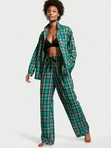 * profit 40%OFF!! Victoria z Secret flannel long pyjamas G check XS size