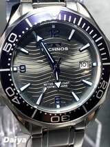 新品 TECHNOS テクノス 腕時計 正規品 アナログ腕時計 クオーツ カレンダー 10気圧防水 ステンレス シンプル シルバー メンズ プレゼント_画像1