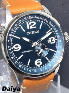 新品 シチズン CITIZEN 正規品 シチズン 自動巻き 腕時計 アナログ腕時計 AUTOMATIC オートマチック スモールセコンド カーフレザー 防水