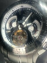 限定モデル 秘密のからくりギミック搭載 新品 DOMINIC ドミニク 正規品 手巻き腕時計 ステンレスベルト アンティーク腕時計 ブラック_画像3