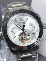 限定モデル 秘密のからくりギミック搭載 新品 DOMINIC ドミニク 正規品 腕時計 手巻き腕時計 ステンレスベルト アンティーク腕時計シルバー_画像3
