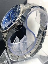新品 ELGIN エルジン 腕時計 正規品 ソーラー ダイバーズ ステンレス 200m防水 カレンダー アナログ腕時計 ビジネス ブルー プレゼント_画像4