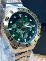 新品 テクノス TECHNOS 正規品 腕時計 クロノグラフ アナログ腕時計 5気圧防水 クオーツ ステンレス ビジネス グリーン メンズ_画像3