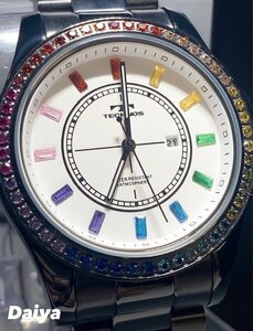 新品 腕時計 正規品 TECHNOS テクノス クオーツ アナログ腕時計 3気圧防水 カレンダー 3針 ブラック ホワイト ビジネス メンズ プレゼント