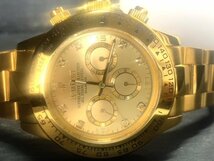 8石天然ダイヤモンド付き 新品 JAPAN KRAFT ジャパンクラフト 腕時計 正規品 クロノグラフ 自動巻き オートマティック 防水 ゴールド 金_画像6