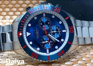 新品 テクノス TECHNOS 正規品 腕時計 クロノグラフ アナログ腕時計 5気圧防水 クオーツ ステンレス ビジネス ブルー メンズ プレゼント