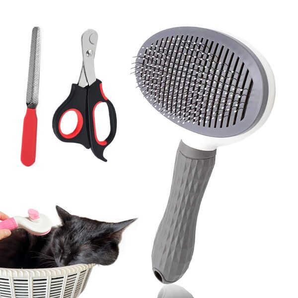 BOOMIE【ペットケア3点セット】ブラシ 爪切り やすり 犬 猫