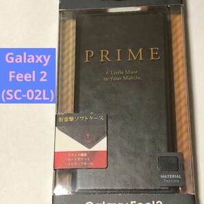 【セール品】【GalaxyFeel2】PRIME 薄型 レザー 耐衝撃ソフトケース ブラック