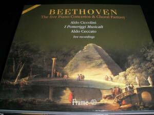 廃盤 チッコリーニ ベートーヴェン ピアノ協奏曲 全集 合唱幻想曲 12345 皇帝 ミラノ Beethoven Complete Piano Concertos Ciccolini