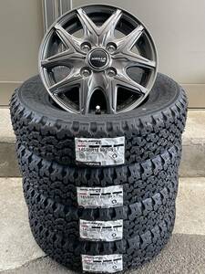 【送料無料!】ヨコハマ GEOLANDAR KT Y828C 145/80R12 80/78N(145R12 6PR相当) 23年製 シビラF05 12インチ 3.5J+44 PCD100 4穴 セット