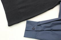 1-585 新品 シャツ衿袖付きニットプルオーバー ブラックＦサイズ_画像5