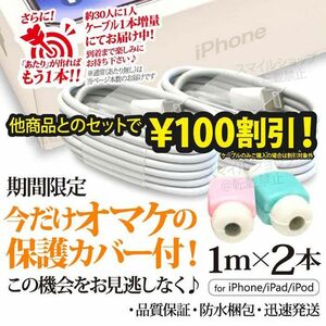 iPhone ライトニングケーブル 2本 USB 充電器 Appleアップル純正品質 TypeA タイプA lightning