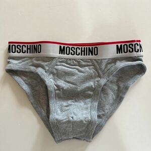 MOSCHINO モスキーノ　メンズビキニ　S(XS) メンズブリーフ　ビキニブリーフ　グレー　メンズインナーウエア　男性ビキニ　男性下着